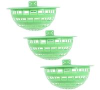 CLISPEED 3pcs Large Plastic Bird Nest Bowls for Pigeon Breeding and Hatching, Breathable round Bird Nesting Beds Suitable for Doves and Quails in Birdcages