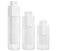 CLISPEED 3pcs Leak-proof Refillable Lotion Bottles 15ml 30ml 50ml White Pp Material Convenient to Store Portable Dividing Bottles for Toiletries and Cosmetics