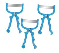 CLISPEED 3Pcs Manual Facial Hair Removal Tool for Women Non Slip Blue Epilator with Spring Action for Quick Painless Root Hair Removal Portable and Easy to Use for Travel and Daily Care