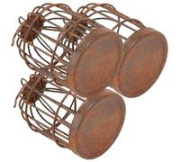 CLISPEED 3pcs Mini Birdcage Ornaments in Wire Bird Cage Shape, Iron Material with Vintage Rustic Style, Sturdy and Not Easy to Break, for Garden and Micro Landscape Decoration