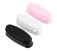 CLISPEED 3Pcs Nail Dip Powder Recycling Tray System with French Tip Mold Nail Pigment Powder Organizer Box in Mixed Colors Portable and Easy to Clean Storage for Glitter Rhinestones Pearls