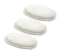 CLISPEED 3pcs Natural Loofah Bath Sponge Exfoliating Body Scrubber Pad 10x14.5cm Beige - Reusable Deep Cleansing Shower Sponge for Spa Skincare and Dead Skin Removal