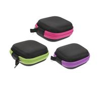 CLISPEED 3Pcs Oxford Cloth Essential Oil Storage Bags with Roller Ball Bottle Holder Shockproof Perfume Vials Organizer Pouch for Travel and Daily Use Assorted Green Purple Pink
