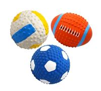 CLISPEED 3pcs Pet Chew Toy Latex Sports Ball Toys for Dog Teeth Cleaning for Interactive Playing for Puppy Teething