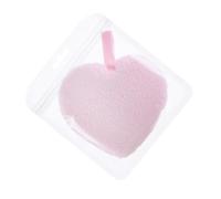 CLISPEED 3Pcs Pink Heart-Shaped Makeup Removal Pads, Reusable Facial Cleaning Powder Applicators for Gentle Face Detox and Makeup Removal