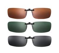 CLISPEED 3pcs Polarized Clip-On Sunglasses with UV Protection for Men and Women, Lightweight, Ideal for Driving, Outdoor Sports, Summer & Travel Use