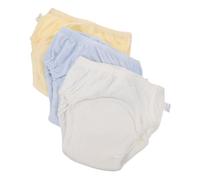 CLISPEED 3PCS Potty Training Underwear Reusable Cotton Diapers for Boys Leakproof Design Comfortable Fit Washable Pee Pants White Blue Yellow