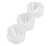 CLISPEED 3pcs Reusable Silicone Split Paint Mixing Cups for Resin and Acrylic Pouring Flexible Silicone Divided Cups with Built in Sections for Precise Color Control Ergonomic Design for