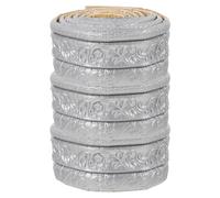 CLISPEED 3pcs Self-Adhesive Foam Molding Trim in Silver, Flexible and Foldable Wall Edge Trim for Doors and Bedrooms, Removable Without Leaving Marks, Simple and Beautiful Design