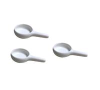 CLISPEED 3pcs Small Ceramic Candle Plate Handle for Aroma Burner Incense Stove, White Ceramic Candle Holder Tray Set for Home Fragrance and Aromatherapy