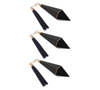 CLISPEED 3pcs Stylish Tassel Portable Lipstick Tubes Empty Lipstick Storage Tubes Lippie Sub-packing Bottle