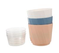 CLISPEED 3pcs Transparent Self Watering Planter Automatic Water Absorbing Flower Pot for Easy Care of Green Plants for Office Desk and Home Use