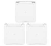 CLISPEED 3pcs Transparent Single Layer Makeup Box for Blush Portable Cosmetic Organizer Eyeshadow Palettes Empty Case Container Palette Cosmetic Powder Travel Mix