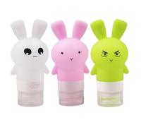 CLISPEED 3pcs Travel Lotion Tube Set Silicone Leakproof Portable Shampoo Squeeze Bottles with One-hand Operation Suitable for Flying and Travel