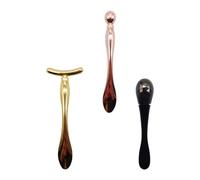 CLISPEED 3pcs Zinc Alloy Eye Cream Massage Sticks with T-Shaped Rollers for Improving Eye Micro Circulation and Preventing Cream Pollution Under Tool for Dark Circles Treatment Random Color