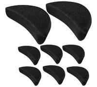 CLISPEED 4 Pairs Black Shoe Toe Inserts for Pumps Soft Breathable Sponge and Cloth Material Flexible and Practical Shoe Filler Inserts to Fix Too Big for Women and Men