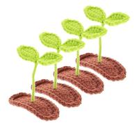 CLISPEED 4 Pcs Bean Sprout Hair Clips Sprout Hair Clips Woolen Yarn Decorative Effect Creative Design Cute Lovely Style for Female Friends Masquerade Stage Performance