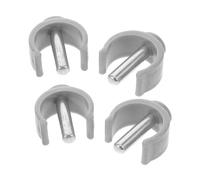 CLISPEED 4 Pcs C-Shaped Cane Locking Clamps Walking Stick Crutch Accessories Made of Abs and Steel for Secure and Reliable Use, Easy and Quick Installation for Disabled Individuals