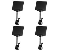 CLISPEED 4 Pcs Erasable Price Tag Holders Name Clip Food Display Stand Lightweight Abs Material for Supermarket, Bakery, Cafe, and Retail Store Sign Display