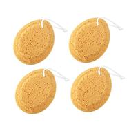 CLISPEED 4 Pcs Honeycomb Bath Sponge Natural Seaweed Material Soft Exfoliating Body Scrubber for Adults for Massaging and Cleansing Shower Bath