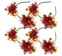 CLISPEED 4 Pcs Red Shining Star Headband for Women with Glitter Decorative Effect, Plastic Material, Safe for Wearing, for Cosplay and Wedding Accessories