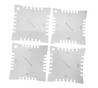 CLISPEED 4 Pcs Stainless Steel Guitar Setup Gauge Ruler for Fretboard Radius String Action Bridge Height and Fret Slot Depth Measurement Compact Luthier Tool for Electric Acoustic Guitar