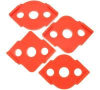 CLISPEED 4 Pcs Woodworking Router Radius Corner Templates Abs Material Easy Operation Help Draw Rounded Curves Orange Colour Quick Set for Woodworking Projects