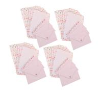 CLISPEED 4 Sets Vintage Floral Writing Paper and Envelope Kit Elegant Stationery Letter Paper with Cute Animal Prints Smooth Writing Pads for Personal Letters and Gifts