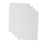 CLISPEED 4 Sheets DIY Blank Jigsaw Puzzle White Sublimation Heat Transfer Craft Puzzles for Creativity Hand-eye Coordination and Drawing Activities