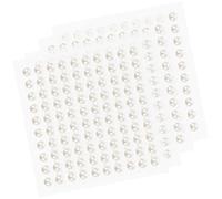 CLISPEED 4 Sheets White Artificial Pearl Stickers Strong Adhesion and Easy to Paste for Face Makeup, DIY Crafting, Music Festivals, and Cosplay Party Decorations