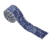 CLISPEED 4 Yards Denim Ribbon Blue Jean Fabric Trim Lace Edge Ribbon Rustic Charm Stylish Edging Easy to Match for Creating Hair Accessories and Home Decor