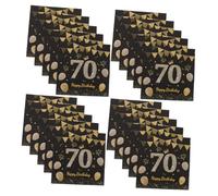 CLISPEED 40pcs 70th Birthday Party Supplies Party Napkins Paper Birthday Napkins 70th Anniversary Decorations Black