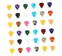 CLISPEED 40PCS Mixed Abs Guitar Picks Set Plectrums with Smooth Surface for Acoustic Electric Bass Ukulele Folk Classical Guitar Accessories
