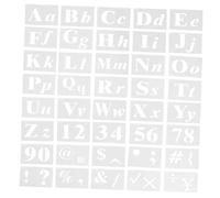 CLISPEED 40pcs Reusable Alphabet Letter Stencils DIY Painted Template for Fabric Clothing Bags Hats Wood Wall Rock Chalkboard Craft Decoration