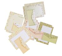 CLISPEED 45pcs Flower Print Stationery Set A5 Letter Paper and Envelopes Kit with Floral Design for Writing Notes School Office Use Random Color