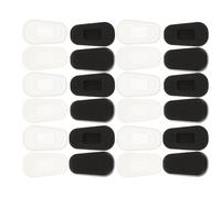 CLISPEED 48pcs Silicone Nose Pads for Eyeglasses Large Size Anti-Slip Soft Nose Cushions Kit Comfortable Eyewear Pad Covers for Spectacles Black and White Suitable for Glasses Support