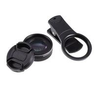 CLISPEED 4k High Definition 37mm Phone Macro Camera Lens Clip with 15x Magnification for Photography, Aviation Aluminum Alloy and Glass Material, Black Colour Phone Attachment for Camera