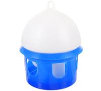 CLISPEED 4l Blue Plastic Pigeon Water Feeder Bowl round Shape, Easy to Clean and Use, Suitable for Doves and Pigeons, Bird Self Drinker for Pet Bird Feeding