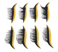 CLISPEED 4pairs Self-adhesive Eyeliner Stickers Gold Glitter Reusable Eyelash Makeup for Party Stage