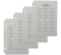 CLISPEED 4pcs A5 Plastic Binder Dividers with 6 Holes Design, Detachable and Waterproof Notebook Separators for Daily Planner and Office Use