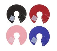 CLISPEED 4pcs Adjustable Size Parrot Neck Collar Anti-scratch Polar Fleece Protective Collar for Birds Suitable for Treatment and Pet Grooming Random Color
