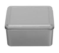 CLISPEED 4pcs Airtight Silver Tea Tins Rectangular Tinplate Boxes with Secure Sliding Lids for Loose Leaf Tea Candy Biscuit Storage Elegant Metal Canisters