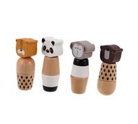 CLISPEED 4pcs Animal Nut Bolts Building Blocks for Montessori Fine Motor Skill Development Safe Matching Screw Game for Preschool Early Education and Party Fun