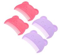 CLISPEED 4pcs Bear Shaped Comb Boy Girl Hair Brush for Cradle Cap Cleaning Soft Grooming Kit for Newborn Essentials Cute Scalp Comb for Boys and Girls