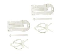 CLISPEED 4pcs Bird Cage Fixed Clips for Parrots and Small Birds Vegetable and Cuttlefish Bone Holder Clamps White Feeding Accessories and Convenience