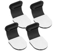 CLISPEED 4pcs Black Silicone Dustproof Plug with Adhesive Micro USB Charging Port Cover for Smartphones, Protective Anti-dust Sleeve Compatible with Micro USB Devices