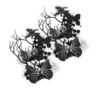 CLISPEED 4pcs Black Spider Web Hair Barrettes with Insect Motif, Lightweight Plastic and Fabric Clips with Secure Side Hold for Halloween Parties and Cosplay