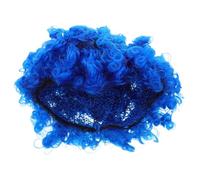 CLISPEED 4pcs Blue Curly Afro Wigs Lightweight Breathable Disco Carnival Party Costume Halloween Cosplay Accessories