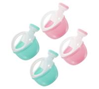 CLISPEED 4pcs Boys and Girls Plastic Watering Cans for Garden Beach Play Small Plant Watering Cans for Boys Girls Bath Shower Random Color
