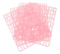 CLISPEED 4pcs Bunny Foot Mat Plastic Hollow Design Comfortable Space Pink Small Animal Cage Mats for Bathroom and Cage